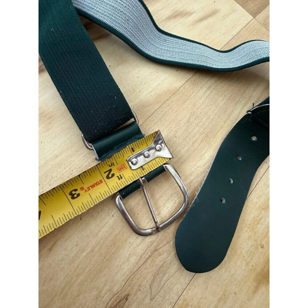 Green Elastic & Leather Adjustable Belt